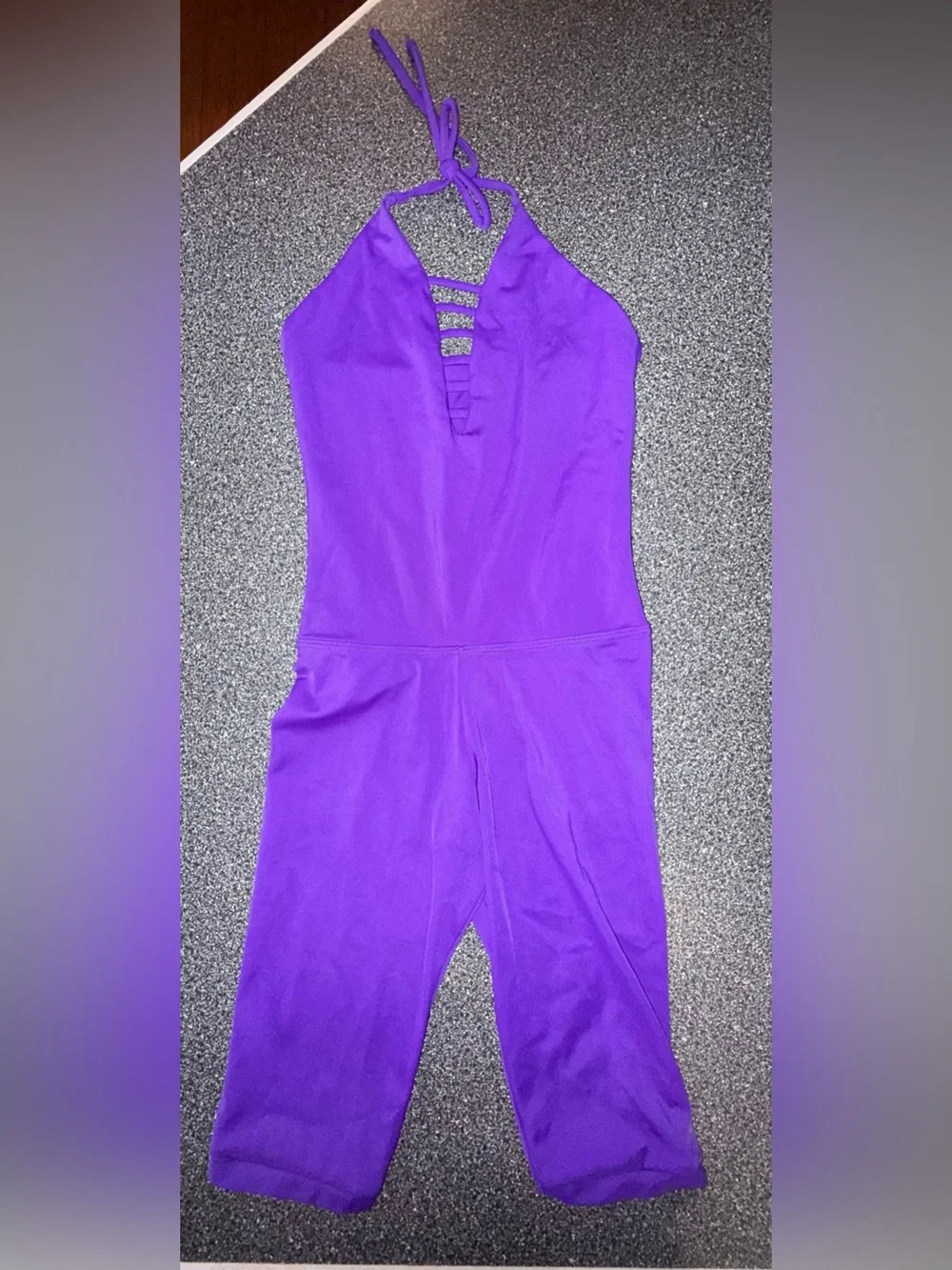 2nd Skin Purple Halter Jumpsuit Unitard Size Child X-Small